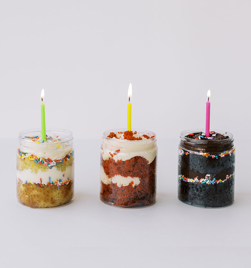 Birthday Best Seller Cupcakes 4pk with Candles & Card