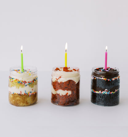 Birthday Best Seller Cupcakes 4pk with Candles & Card